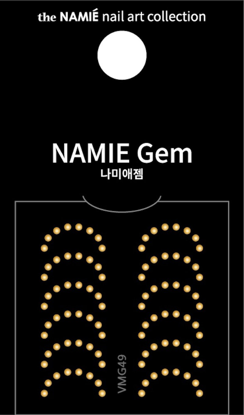 【專業用】NAMIE Gem 美甲裝飾藝術貼紙 Volume Metallic 49 - 指甲油/指甲貼 - 紙 金色
