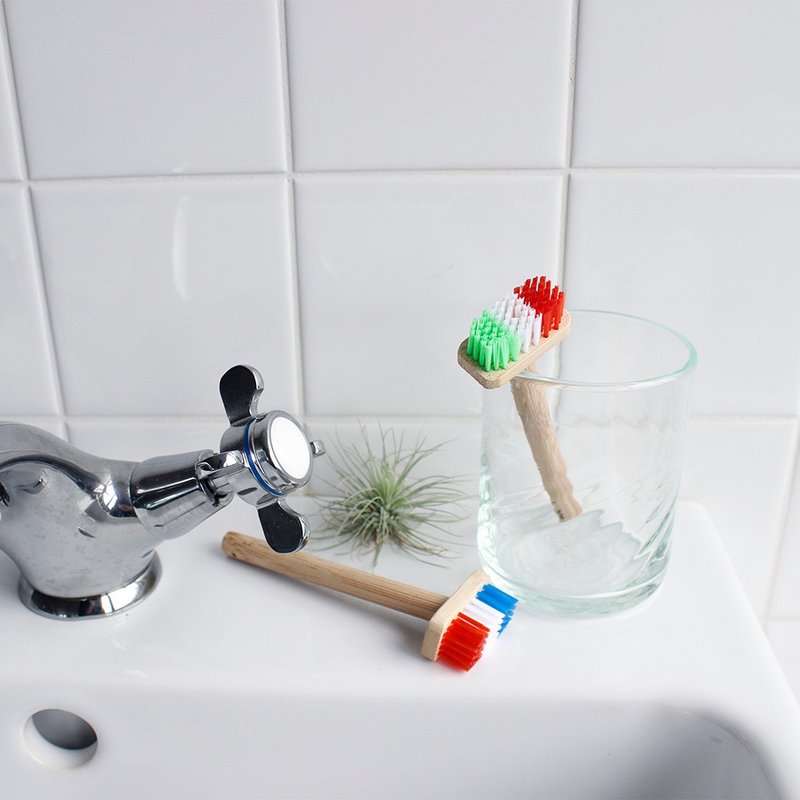 迷你清潔刷 (2入組) Plentz Petit Scrub Brush - 其他 - 竹 藍色
