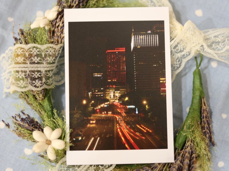 【Postcard】Xinyi District at night - การ์ด/โปสการ์ด - กระดาษ ขาว