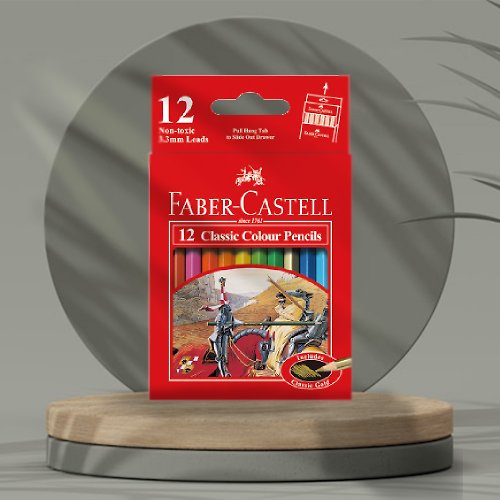 文聚 Faber-Castell 環保裝油性-12色 短型 色鉛筆--2入(原廠正貨)