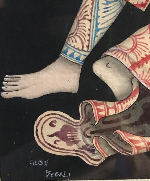 バリ絵画　バリアート　アンティーク　バリス　バリ舞踊 インドネシア バリ絵画 バリダンス - メルカリ