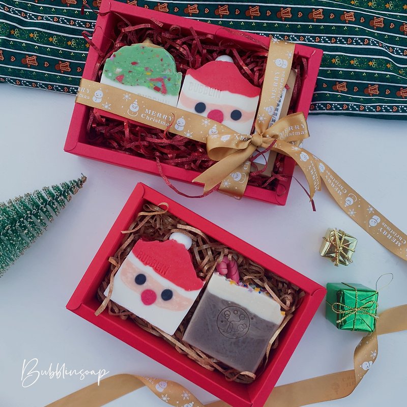 [Christmas Limited] Christmas Handmade Soap Fragrance Gift Box | Handmade Soap - Soap - Other Materials Red