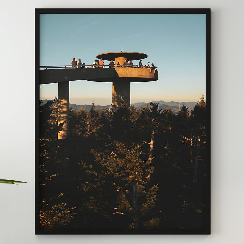 Clingmans Dome Art, Mountain Sunset Art, Great Smoky Mountains, Clingmans Dome - Posters - Paper 