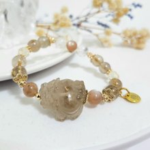 ローズクォーツ龍亀デザインブレスレット/恋愛と人気を