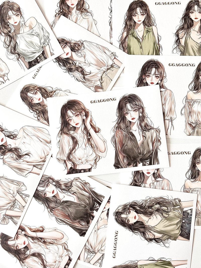 ggaggong - girl vol.2 - 貼紙 - 紙 
