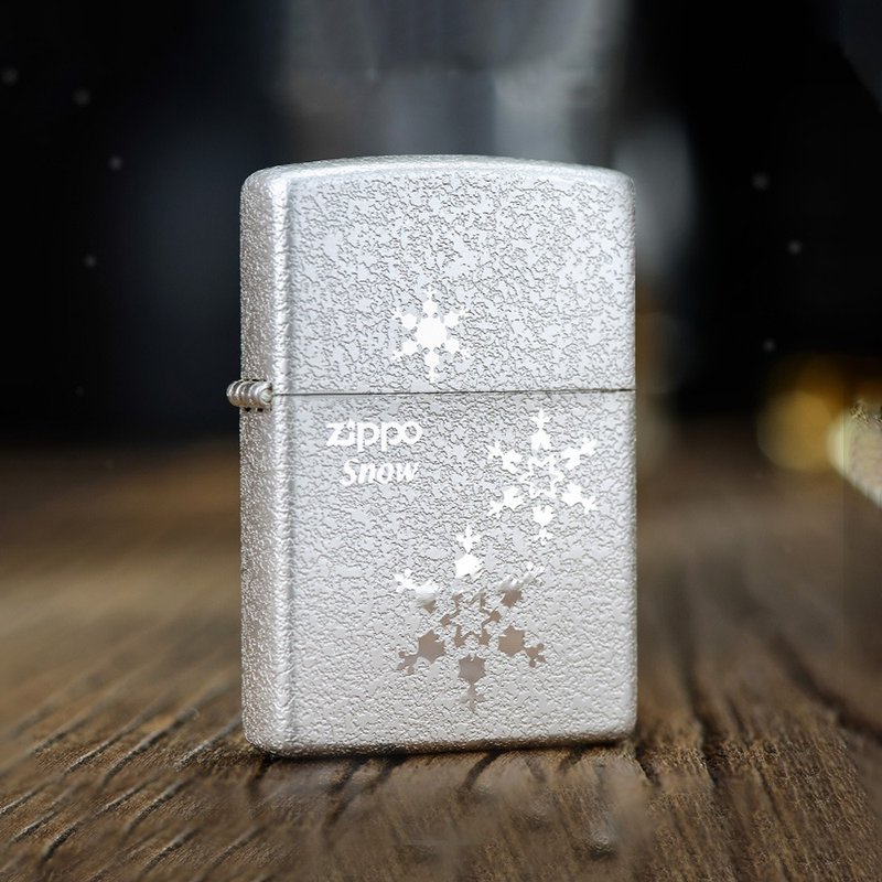 【ZIPPO官方旗艦店】 冬季戀歌-雪花飄落防風打火機 ZA-1-7 - 其他 - 銅/黃銅 白色