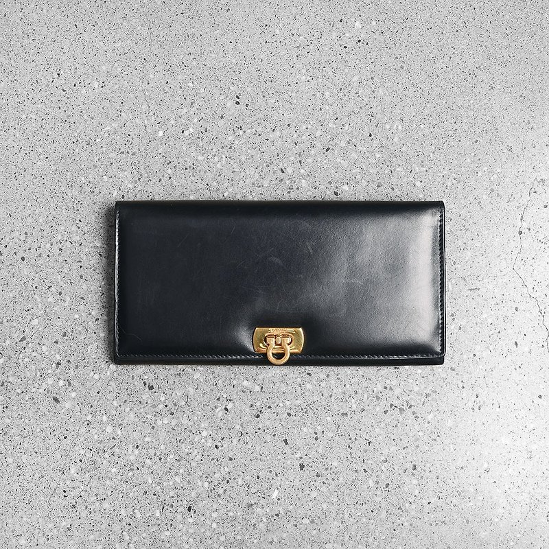 Ferragamo Vintage Wallet - Wallets - Genuine Leather Blue