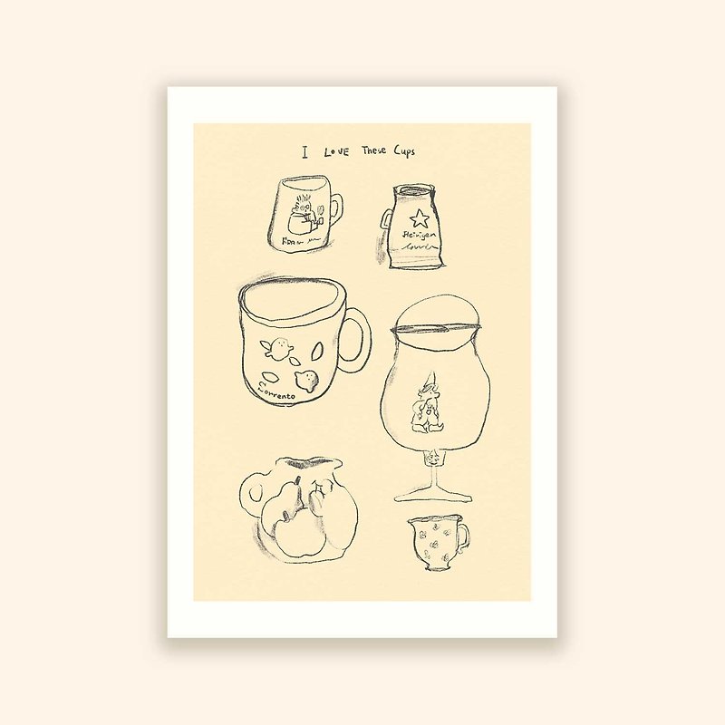 Print / I Love These Cups - อื่นๆ - กระดาษ 