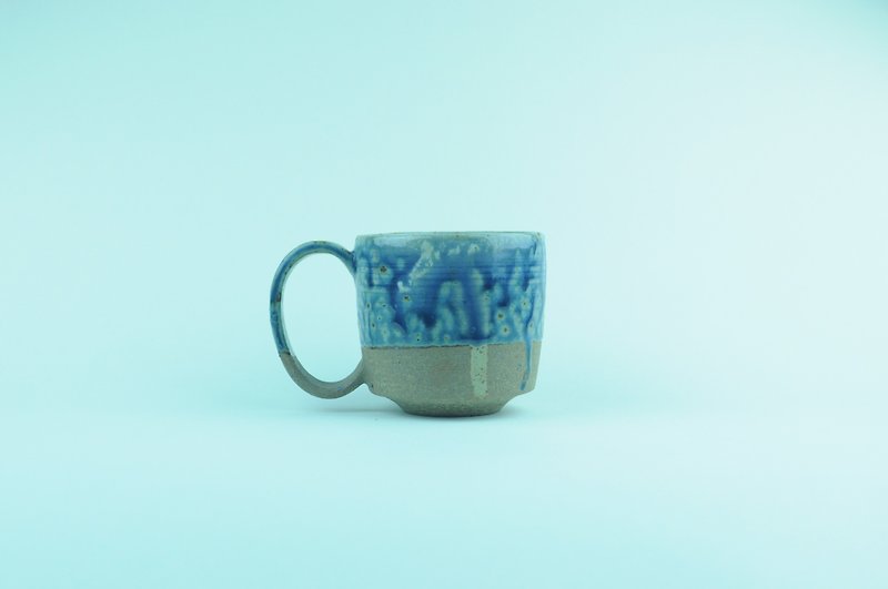 手作咖啡杯 - 咖啡杯 - 陶 藍色