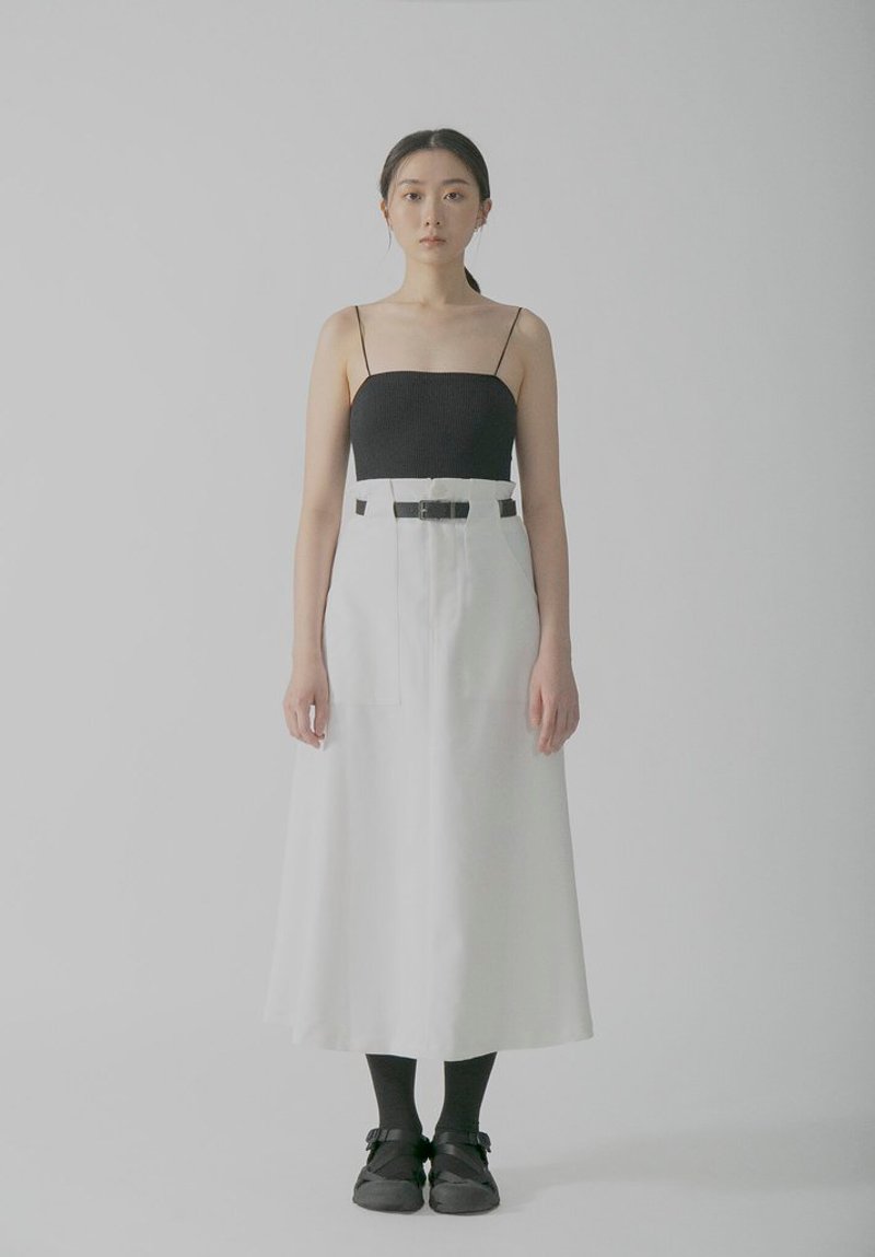 Large pocket skirt - Skirts - Polyester White