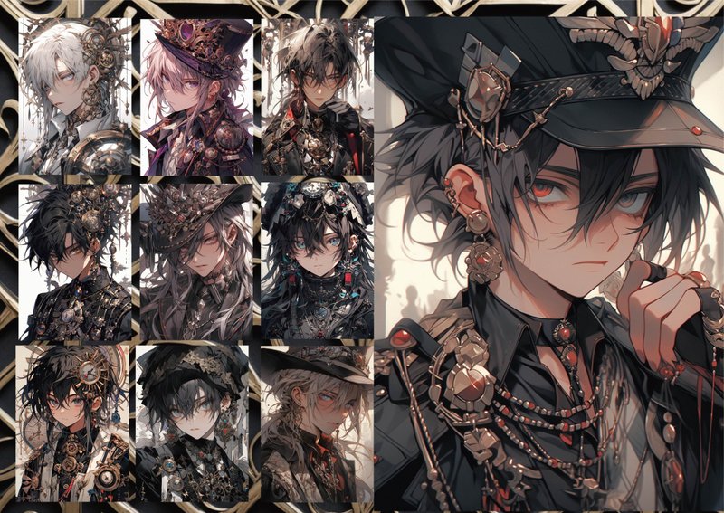 STEAMPUNK デザインペーパーA6　両面 - 筆記本/手帳 - 紙 