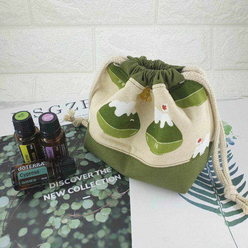 P-05 Portable essential oil storage bag universal bag drawstring bag can hold 8 pieces of 15ml essential oil can be embroidered - น้ำหอม - ผ้าฝ้าย/ผ้าลินิน 