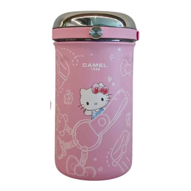 粉紅色Hello Kitty 1.0L升不銹鋼保溫飯壺附0.7L玻璃容器送帆布袋 - 保溫瓶/保溫杯 - 其他材質 粉紅色