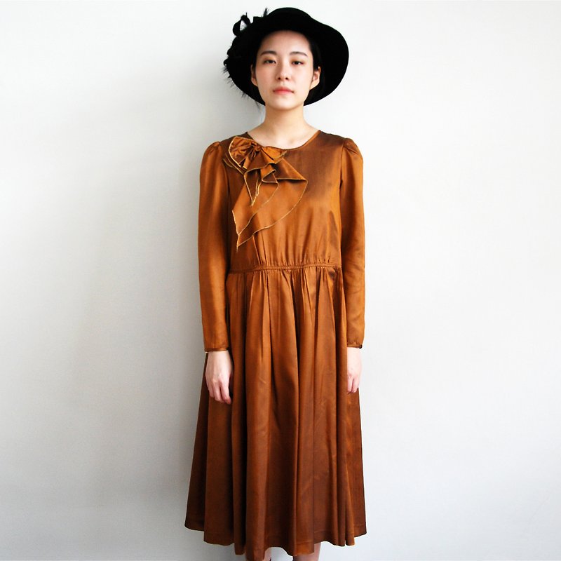 Pumpkin Vintage. Vintage ribbon bow dress - One Piece Dresses - Other Materials 