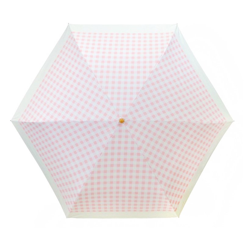 日本Solshade | 粉紅格子灰膠遮光傘 - 雨傘/雨衣 - 防水材質 粉紅色