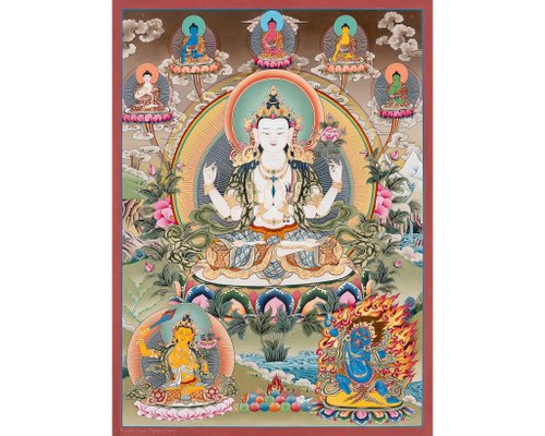 Boudha Stupa Thanka Centre 觀世音菩薩唐卡 無限慈悲的佛陀