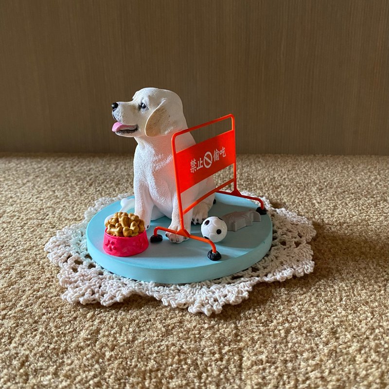 【Custom Gift】Naughty Labrador Diffuser Stone Decoration I Music Box - Fragrances - Other Materials Multicolor