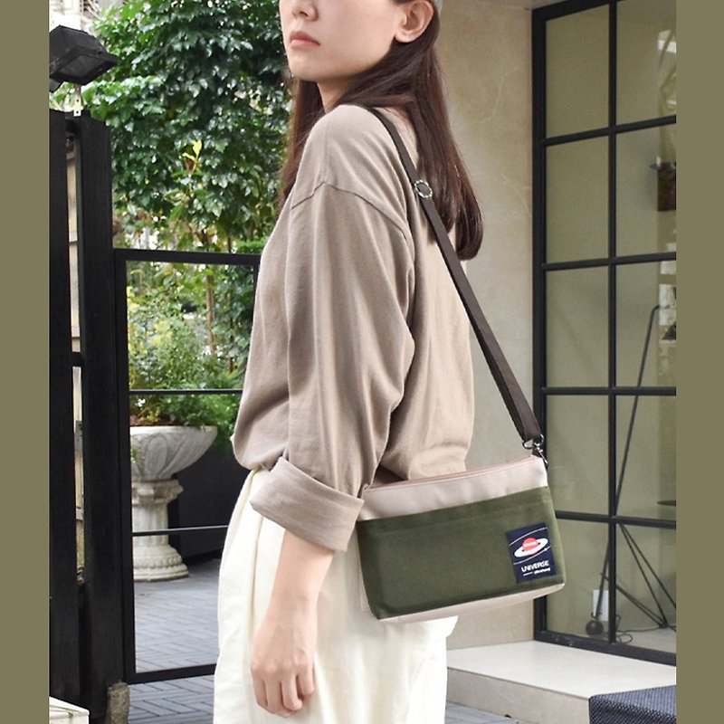 Ultrahard DAYPACK cross-body bag - Planet Green (strap coffee) - Messenger Bags & Sling Bags - Nylon Green