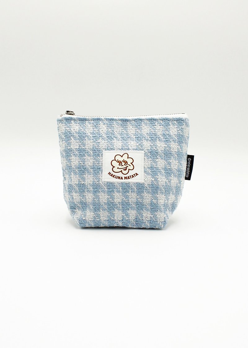 Ladder zipper bag-sky blue - Toiletry Bags & Pouches - Other Materials Blue