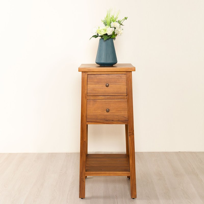 [Celebration for Forest Living] Love Moon Two Flower Stand/Teak Furniture/Handmade - เฟอร์นิเจอร์อื่น ๆ - ไม้ สีนำ้ตาล