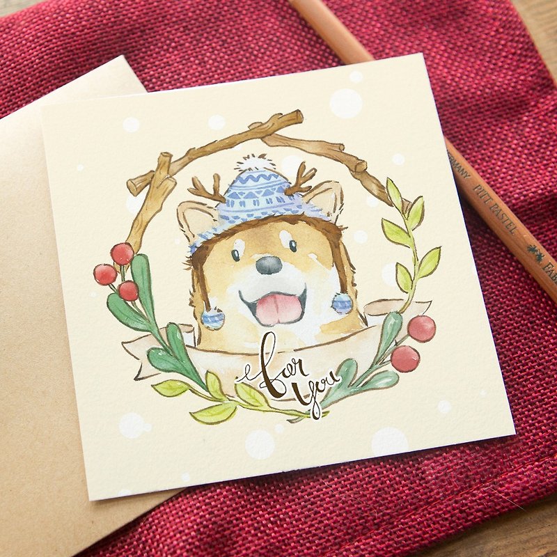 OURS Getting Card - Shiba Inu - by Koopa - การ์ด/โปสการ์ด - กระดาษ สีกากี