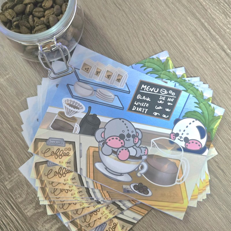 Vipstorey樹熊|咖啡店明信片 - 卡片/明信片 - 紙 多色