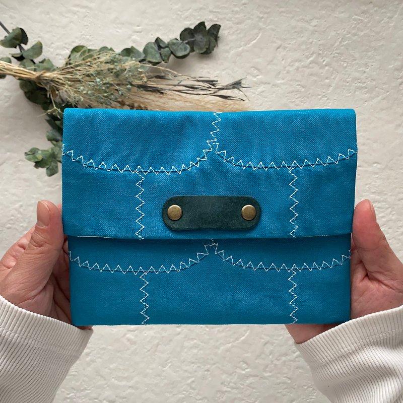 Patchwork pouch, peacock green - Toiletry Bags & Pouches - Cotton & Hemp Blue