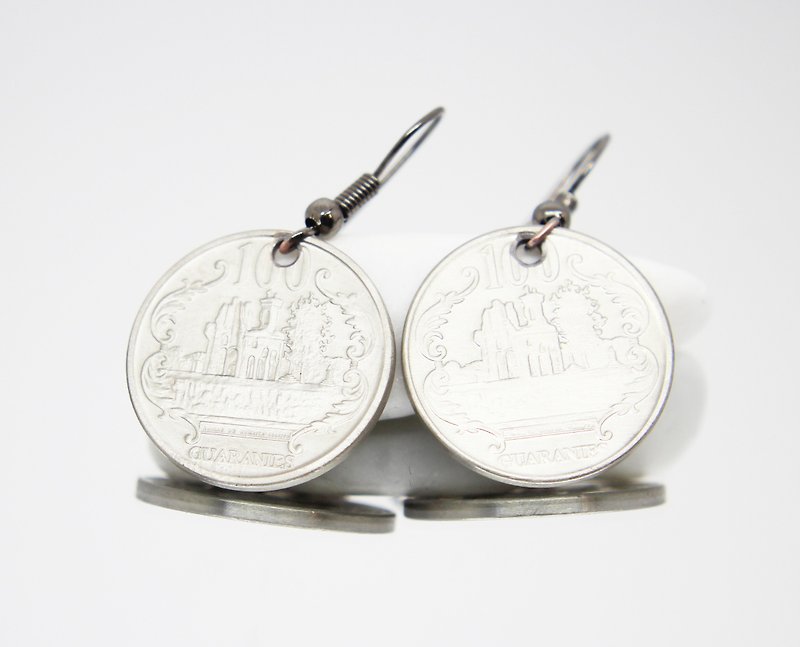 Tiny Coin Earrings Ancient Coin Jewelry Mini Coin Earrings Coin Drop Earrings - Earrings & Clip-ons - Other Metals 