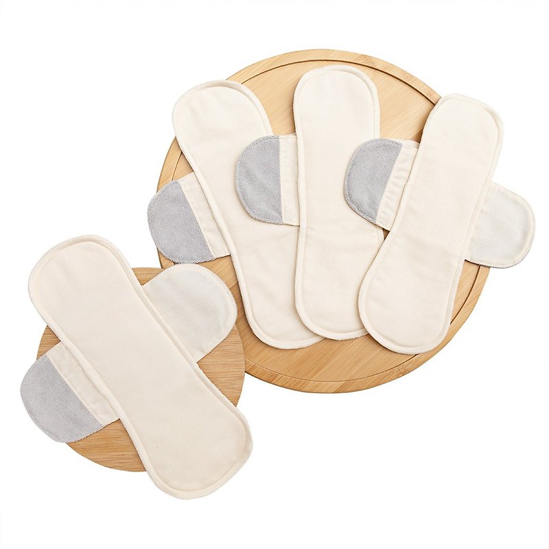 Cloth sanitary napkins, safe daily use set (4 pieces) - off-white - Feminine Products - Cotton & Hemp White