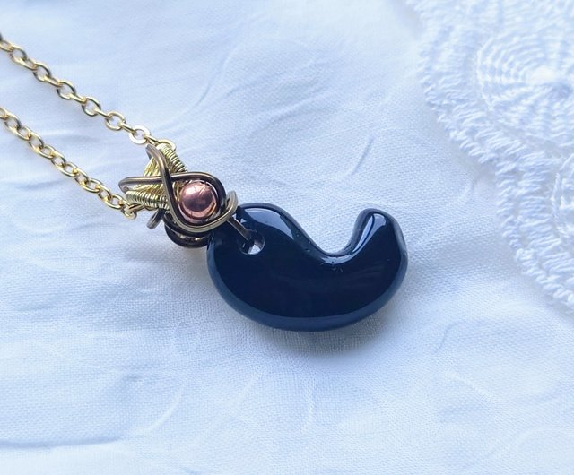 天照大御神の涙】出雲型勾玉/天然鉱物/両面デザインネックレス