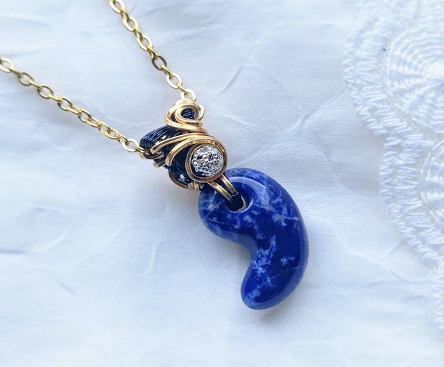 天照大御神の涙】出雲型勾玉/天然鉱物/両面デザインネックレス