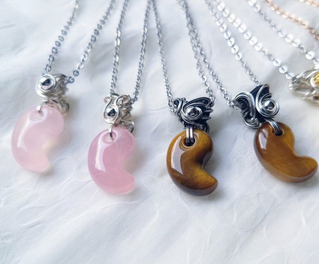 天照大御神の涙】出雲型勾玉/天然鉱物/両面デザインネックレス