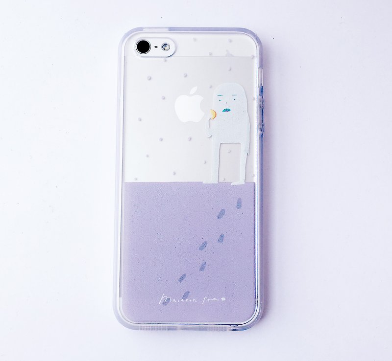 ✿Macaron TOE✿ Snow Monster in Purple Forest /Soft iPhone 7 Case - Phone Cases - Plastic Purple