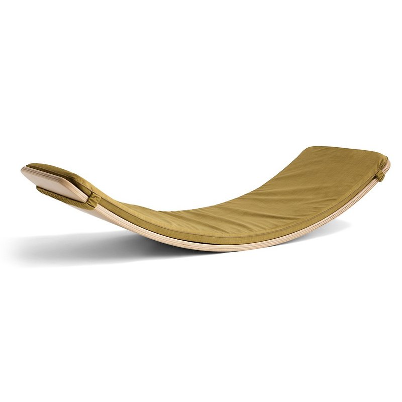 Wobbel - Balance Board / Curved Board - Upholstery / Cushion - Ocher - Kids' Furniture - Cotton & Hemp 