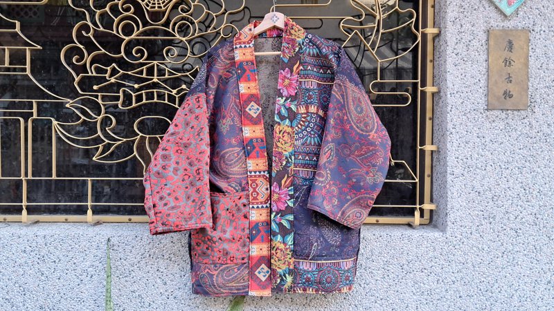 AMIN'S SHINY WORLD 畢卡索拼接 KIMONO   ONLY系列 - 女大衣/外套 - 棉．麻 多色