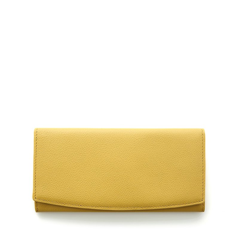 Arch Long Clip-Yellow - กระเป๋าสตางค์ - หนังแท้ สีเหลือง