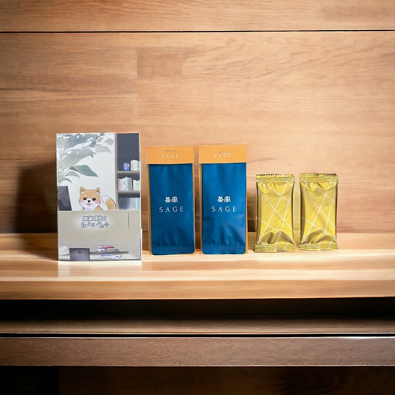 Sage Shiba Inu Powder Series 2+2 Tea Bag Cookie Combination Pack Promotion Gift Massive Discount - Tea - Paper 