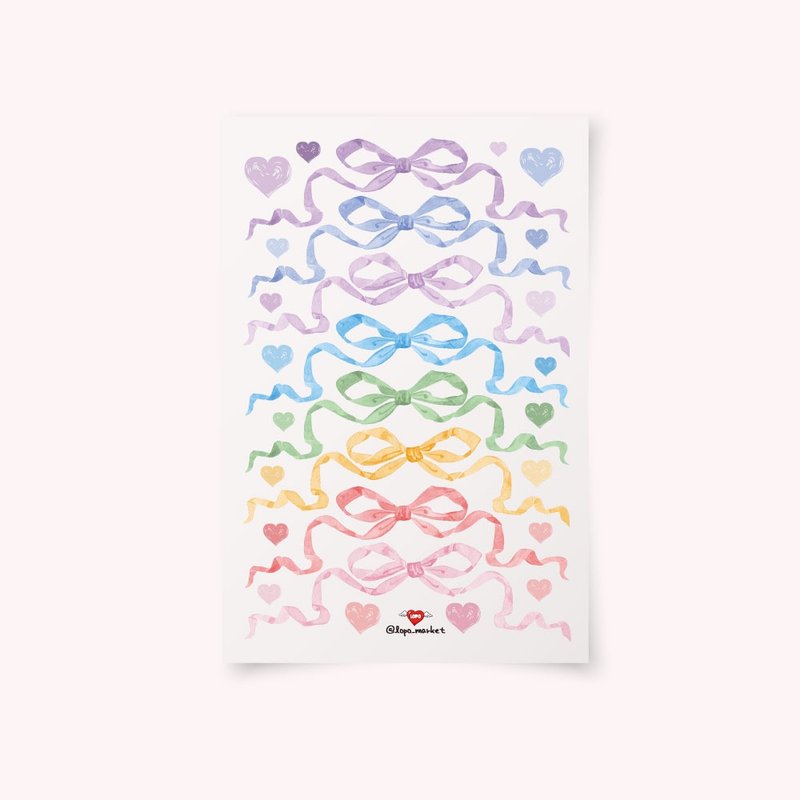 pastel ribbon _ stickers - 貼紙 - 其他材質 