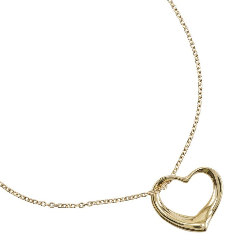 【日本直送】ティファニー TIFFANY&Co. オープンハート ネックレス エルサ・ペレッティ K18YG 約14.6g レディース【中古】 - 項鍊 - 貴金屬 金色