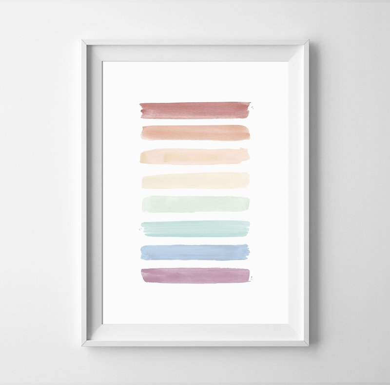 brush strokes print (4) customizable posters - Wall Décor - Paper 