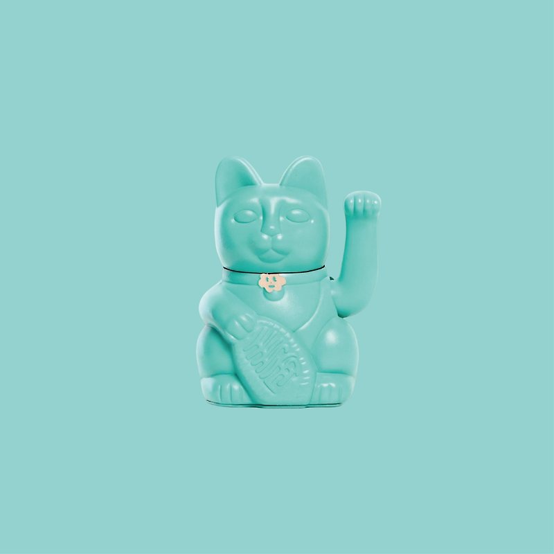 [Diminuto Cielo Lucky Cat] Tiny Sky Lucky Lucky Cat - Lake Green 15CM - Stuffed Dolls & Figurines - Other Materials Green