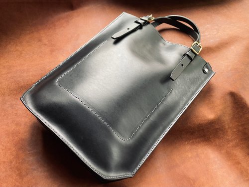 VULCAN LEATHER 精品手工皮件 【VULCAN 三用托特包】義大利BUTTERO硬植鞣革 托特包 肩背 手提
