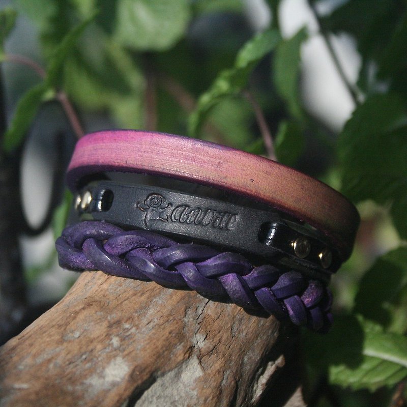 atwill. Half-cooked 1 handmade native color-stitched buckle three-layer winding
