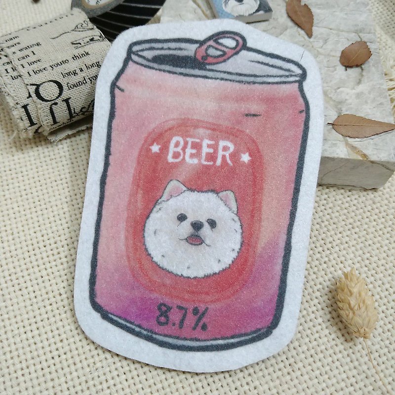 Bai Bomei-beer-non-woven coaster-absorbent coaster - ที่รองแก้ว - เส้นใยสังเคราะห์ 