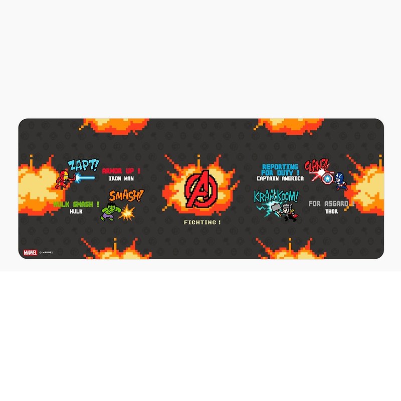 InfoThink Avengers Series E-sports Mouse Pad - 8bits Battle Edition - Mouse Pads - Silicone Gray