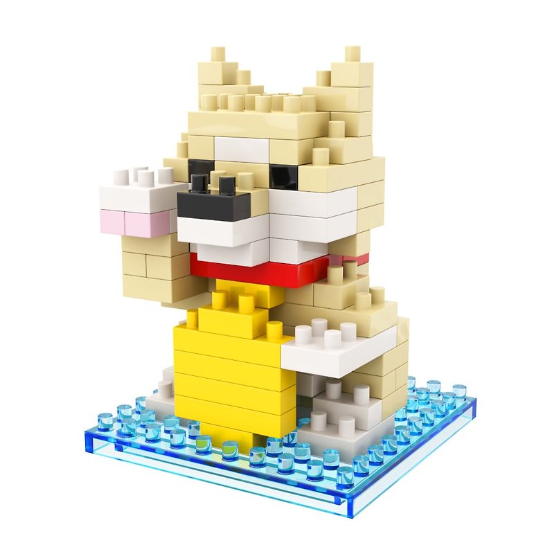 Archbrick Japan Beckoning Shiba Inu Pixel Brick Nanoblock - Board Games & Toys - Plastic Multicolor