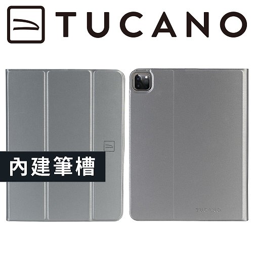 TUCANO Link iPad Pro 12.9吋 (第3~6代) 金屬質感抗摔保護殼 - 太空灰