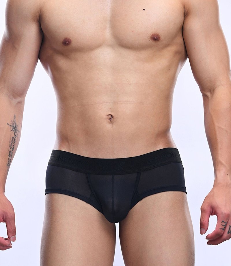 (5color)Elusive Silky - Secret Angel Translucent Bikini Brief - Black - Men's Underwear - Nylon Black
