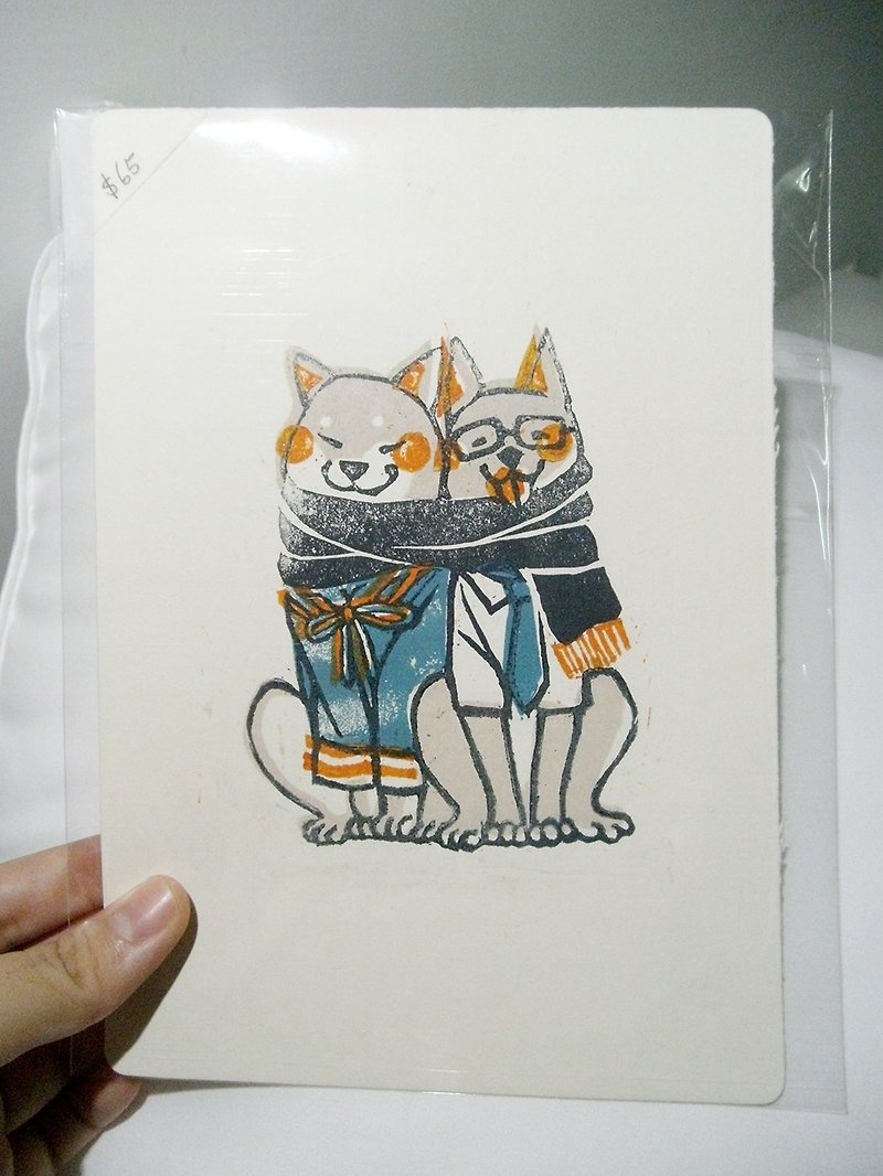 Hand-printed / 2018 Year of the dog cards - การ์ด/โปสการ์ด - กระดาษ 
