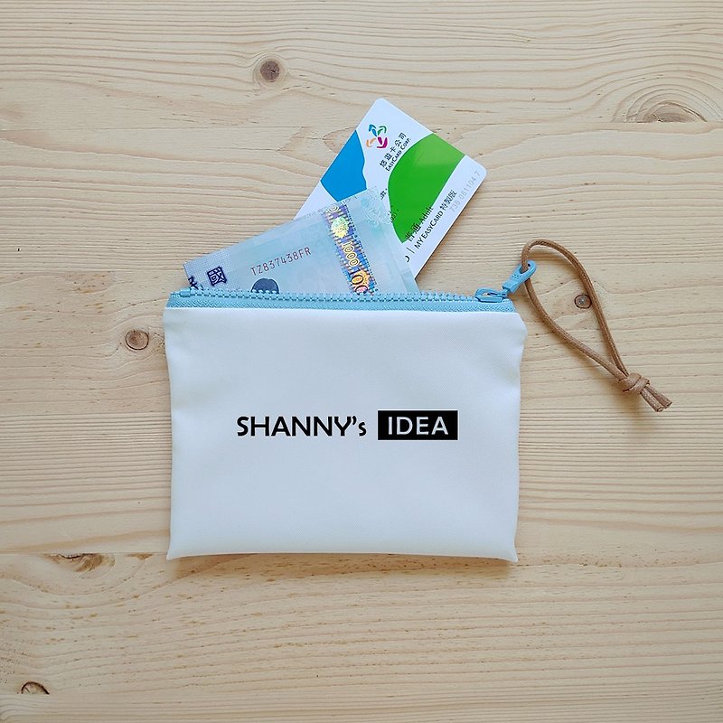 [Customized graphics] Change card storage bag / with compartments - Coin Purses - Polyester White